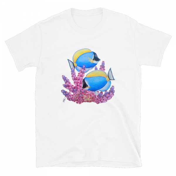 Reef Merch Powder Blue Tang t-shirt white front