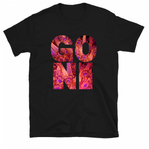 Reef Merch goniopora flower pot coral t-shirt black front