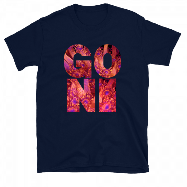 Reef Merch goniopora flower pot coral t-shirt navy front