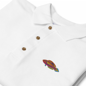 ReefMerch Polo shirt white pintail fairy wrasse fish 2