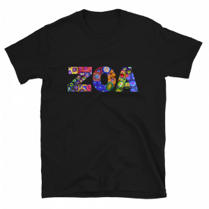 Reef Merch zoanthid collage t-shirt black front